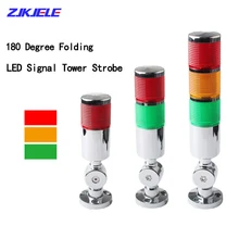DC 12V 24V Red Orange Amber Green Tower Warning Light Rotatable 180 Stack Lamp Industrial for CNC Machine Steady Flashing LED
DC 12V 24V Red Orange Amber Green Tower Warning Light Rotatable 180 Stack Lamp Industrial for CNC Machine Steady Flashing LED