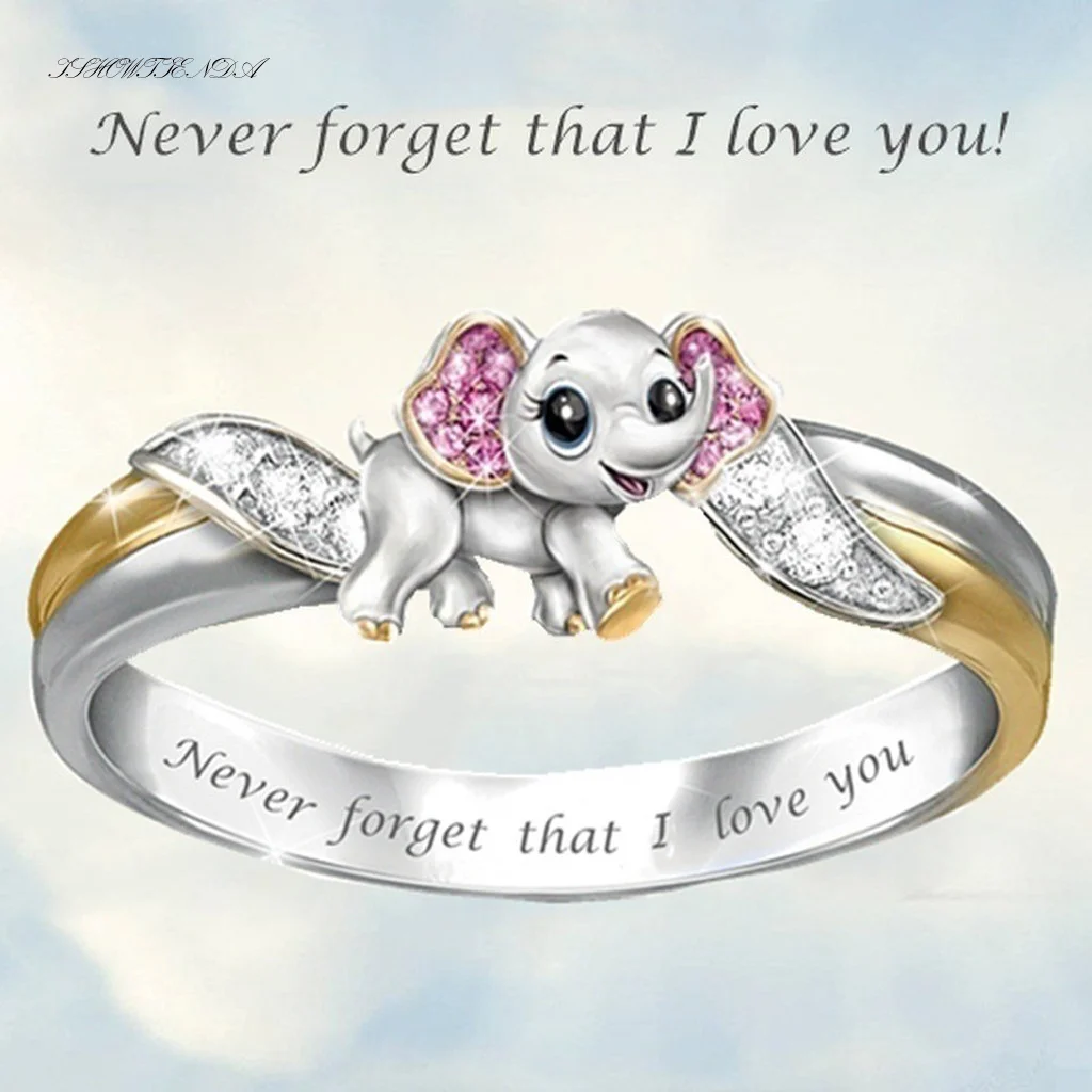 Blaike Cute Female Pink Elephant Rings for Women Never Forget That I Love You Wedding Engagement Ring Valentine's Day Gifts
Blaike Cute Female Pink Elephant Rings for Women Never Forget That I Love You Wedding Engagement Ring Valentine's Day Gifts