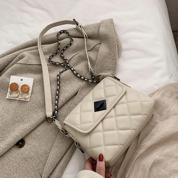 Women Handbag Leather Plaid Messenger bag Shoulder Small square bag Fashion Shoulder Bag Females PU Leather Handbags channels
Women Handbag Leather Plaid Messenger bag Shoulder Small square bag Fashion Shoulder Bag Females PU Leather Handbags channels