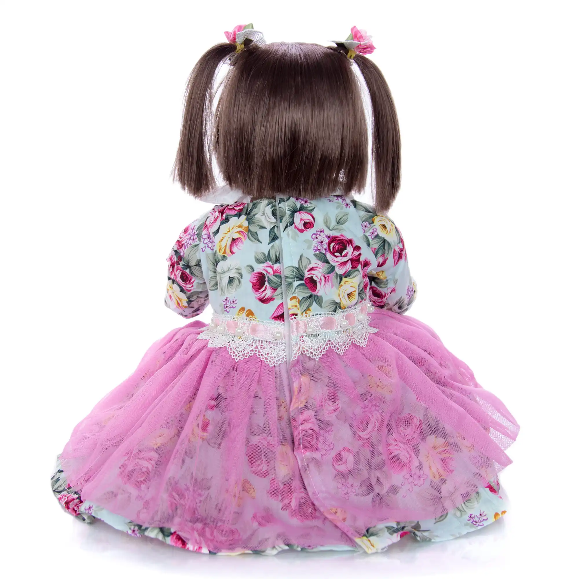 18 inch new style reborn baby girl doll with soft silicone vinyl