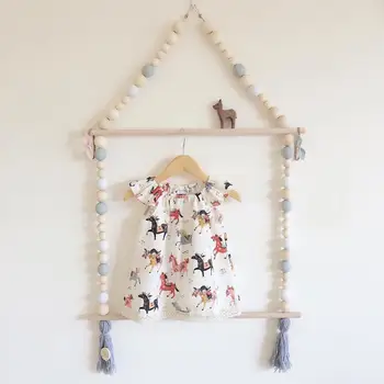 Clothing Rack Wall Decoration Nordic Style Lovely Wooden Bead Tassel Clothes Kids Room Wall -Hanger Organizer Decoration
Clothing Rack Wall Decoration Nordic Style Lovely Wooden Bead Tassel Clothes Kids Room Wall -Hanger Organizer Decoration