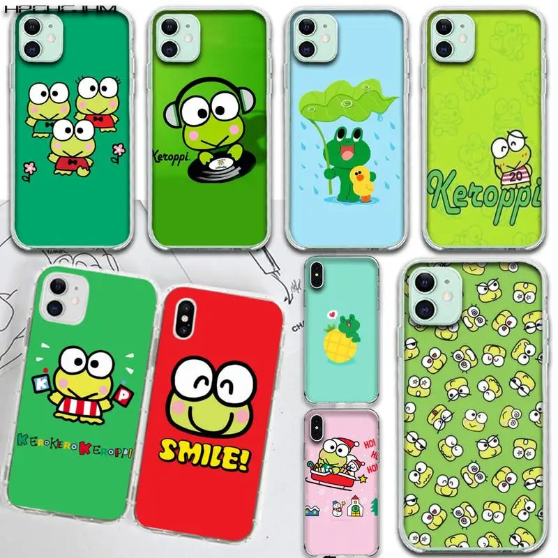 Мягкий резиновый чехол для телефона из ТПУ HPCHCJHM frog keroppi smile Black iPhone 11 pro XS MAX 8 7 6 6S Plus X