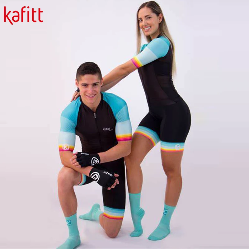 Kafitt 2020 Pro Триатлон женский короткий рукав Велоспорт Джерси комбинезон комплект с