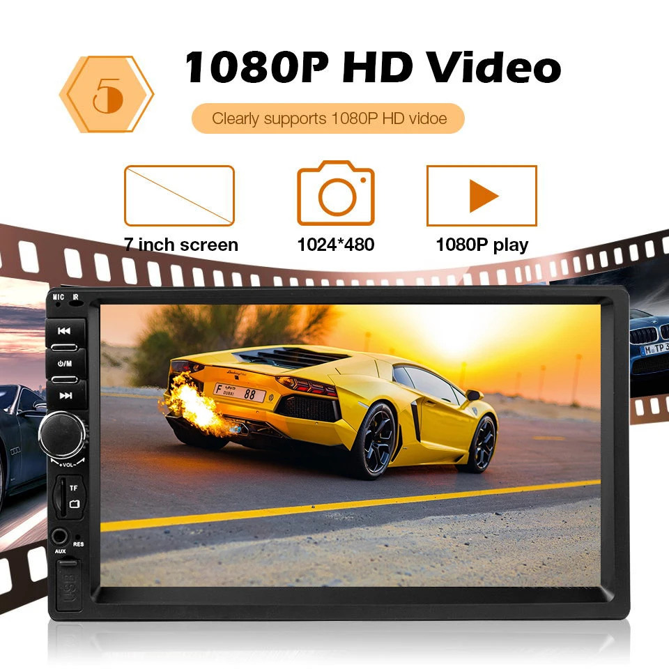 2 Din Car Radio 7" HD Touch Mirror Link Multimedia Player MP5 Player Auto radio Bluetooth Rear View Camera Car Multimedia Player
2 Din Car Radio 7" HD Touch Mirror Link Multimedia Player MP5 Player Auto radio Bluetooth Rear View Camera Car Multimedia Player
