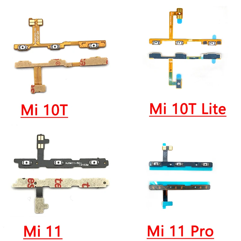 

5PCS Power On Off For Xiaomi Mi CC9 / Mi 9 Lite Mi 10T Lite 11 Pro Poco X3 Volume Key Button Switch Flex Cable Replacement Parts