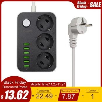 LDNIO 5V 3.4A Smart USB Power Strip Desktop 3 Power Socket 6 USB Port 1.6m EU Plug Charging Socket 
LDNIO 5V 3.4A Smart USB Power Strip Desktop 3 Power Socket 6 USB Port 1.6m EU Plug Charging Socket