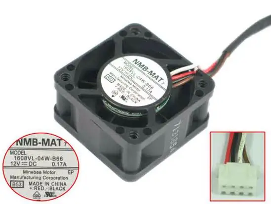 NMB-MAT 1608VL-04W-B66 B53 DC 12V 0.17A 40x40x20 мм вентилятор охлаждения сервера
NMB-MAT 1608VL-04W-B66 B53 DC 12V 0.17A 40x40x20 мм вентилятор охлаждения сервера