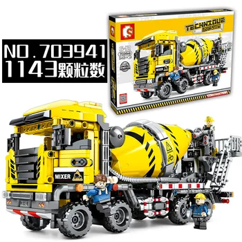 sembo City vehicle Concrete truck technic Kran Bagger Construction Moc Engineering Model Building Bricks Blocks toy
sembo City vehicle Concrete truck technic Kran Bagger Construction Moc Engineering Model Building Bricks Blocks toy