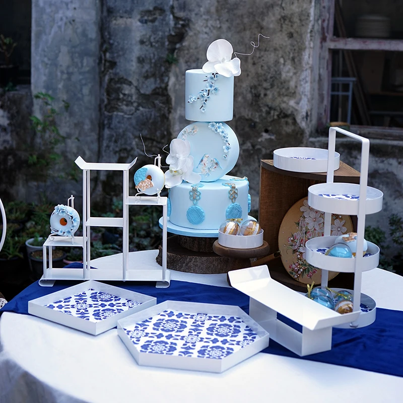 SWEETGO Chinese style cake stands set 13/14 pieces in kit storage racks home decorating trays for outdoor party dessert table
SWEETGO Chinese style cake stands set 13/14 pieces in kit storage racks home decorating trays for outdoor party dessert table