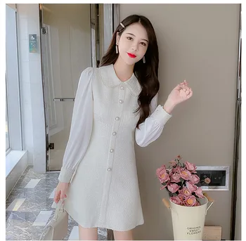 Long Sleeved Vestidos Women's Spring And Autumn 2020 New High Quality Luxury Beaded Turn-Down Collar Ladies Party Mini Dress
Long Sleeved Vestidos Women's Spring And Autumn 2020 New High Quality Luxury Beaded Turn-Down Collar Ladies Party Mini Dress