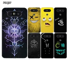 Lovely grimaces Painted Pattern Soft Rubber Case For LG Q8 Q7 Q6 G6 G7 G5 G4 V40 V30 V20 V10 K8 K10 2018 2017 Cover(China)