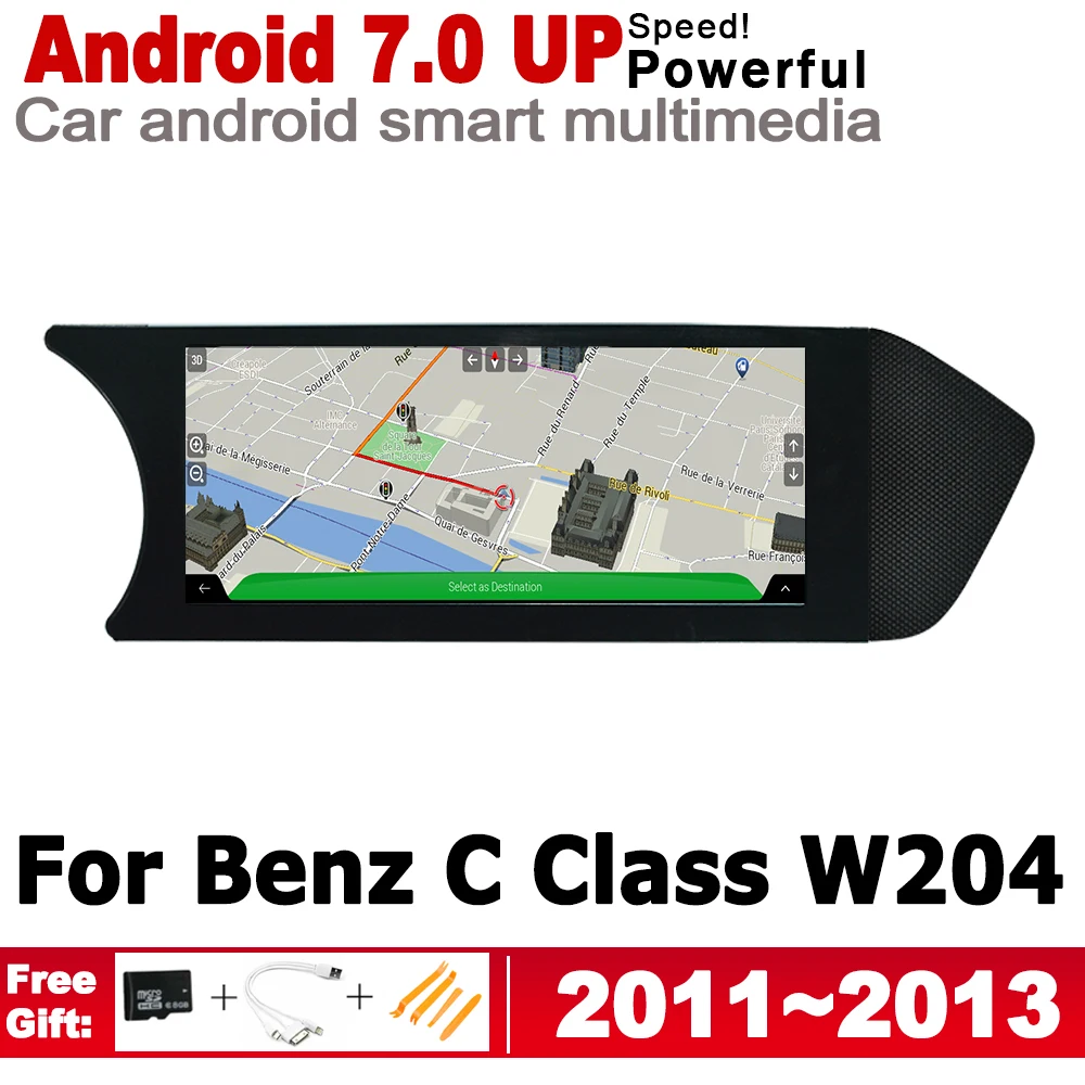 Автомобильный мультимедийный плеер HD экран Android для Mercedes Benz C Class W204 2011 ~ 2013 NTG GPS Navi