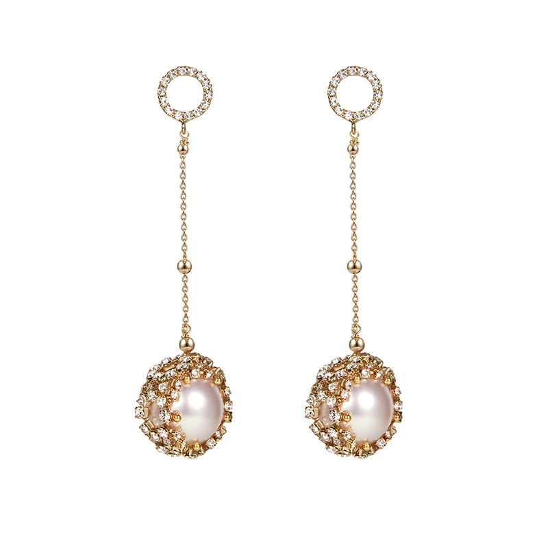Simple and not monotonous Super Fairy Temperament Circle Pearl Pendant Long Earrings
Simple and not monotonous Super Fairy Temperament Circle Pearl Pendant Long Earrings