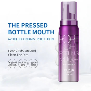 80ml Shrink Pores Blackhead Pore Tight Peeling Mousse Exfoliating Moisturizer Cleanser Removing Dead Skin