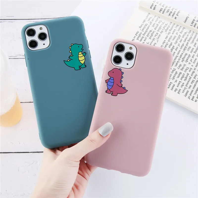 Чехол для телефона iPWSOO с динозавром из мультфильма iPhone 11 Pro Max XR XS X чехол пары 7 8 6 6s