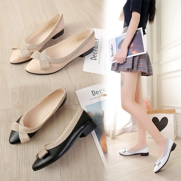 2019 Spring New Style Korean-style Pointed-Toe Low Heel Shoes Women's Simple Low-Cut Comfortable Chunky-Heel Black And White wit
2019 Spring New Style Korean-style Pointed-Toe Low Heel Shoes Women's Simple Low-Cut Comfortable Chunky-Heel Black And White wit