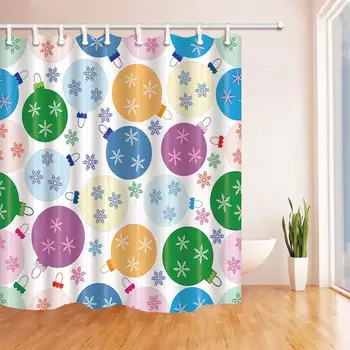 Winter Shower Curtains in Bath Colored Christmas Balls with Snowflakes for Kids Resistant Fabric Bath Curtain Shower Curtain
Winter Shower Curtains in Bath Colored Christmas Balls with Snowflakes for Kids Resistant Fabric Bath Curtain Shower Curtain