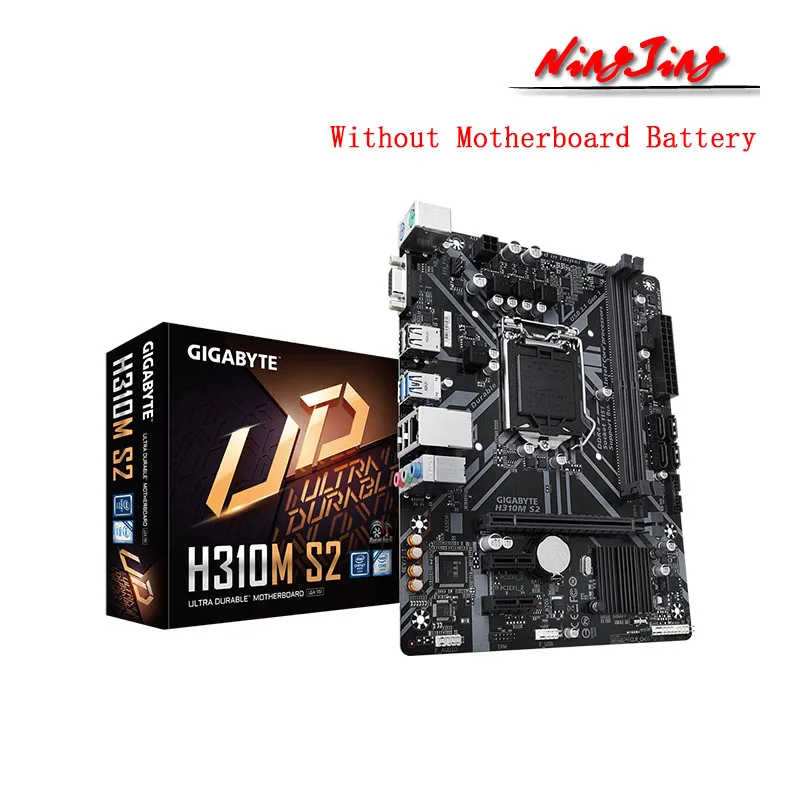 Gigabyte GA H310M S2 (rev. 1 1) Intel H370 DDR4 USB3.1 Micro-ATX 32 ГБ двухканальная поддержка процессора 8 9 gen