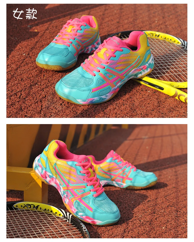 Description Picture 5 of itemLightweight Kid Sport Shoes Breathable Boys Girls Professional Badminton Shoes Gym Child Volleyball Tennis Fitness Sneakers