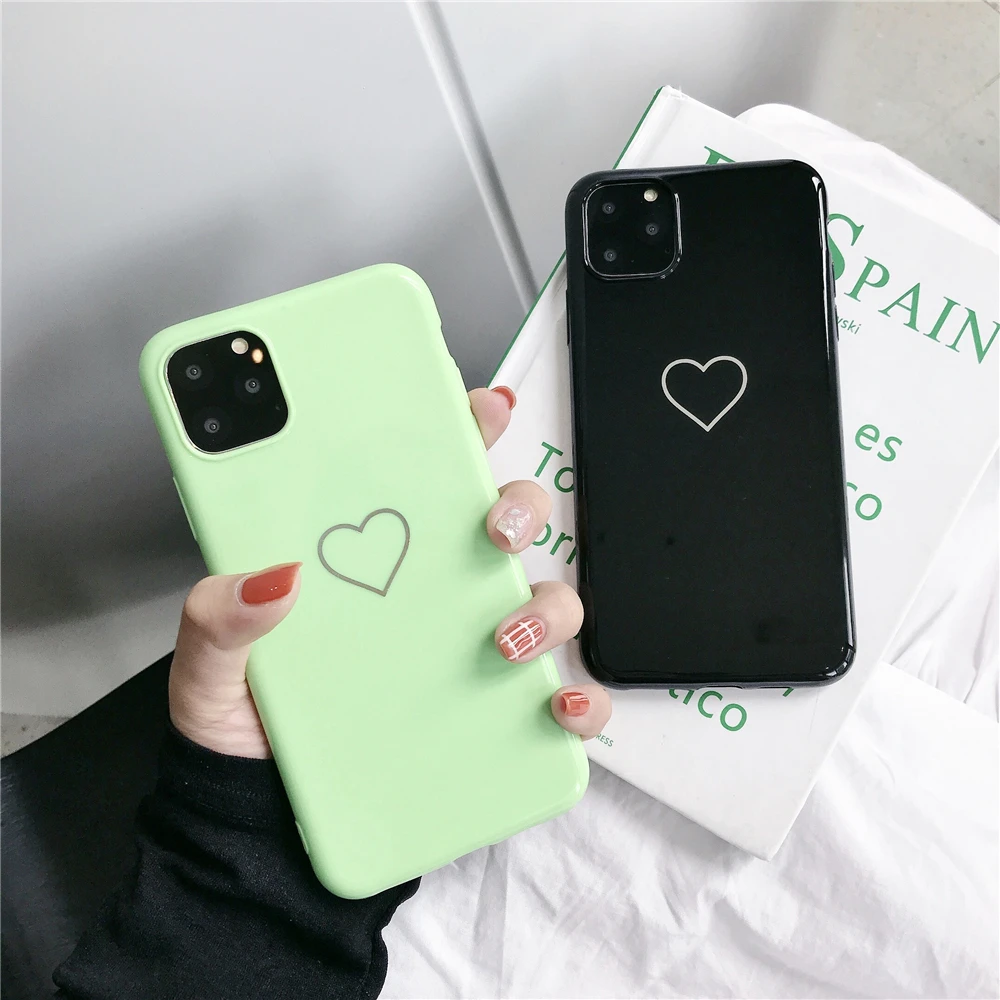 For iPhone 11 Pro Max Coque Candy Color Love TPU Phone Case for iPhone Xsmax XR X Xs 6 6S 7 8 Plus 11 Soft Heart Back Cover Etui
For iPhone 11 Pro Max Coque Candy Color Love TPU Phone Case for iPhone Xsmax XR X Xs 6 6S 7 8 Plus 11 Soft Heart Back Cover Etui