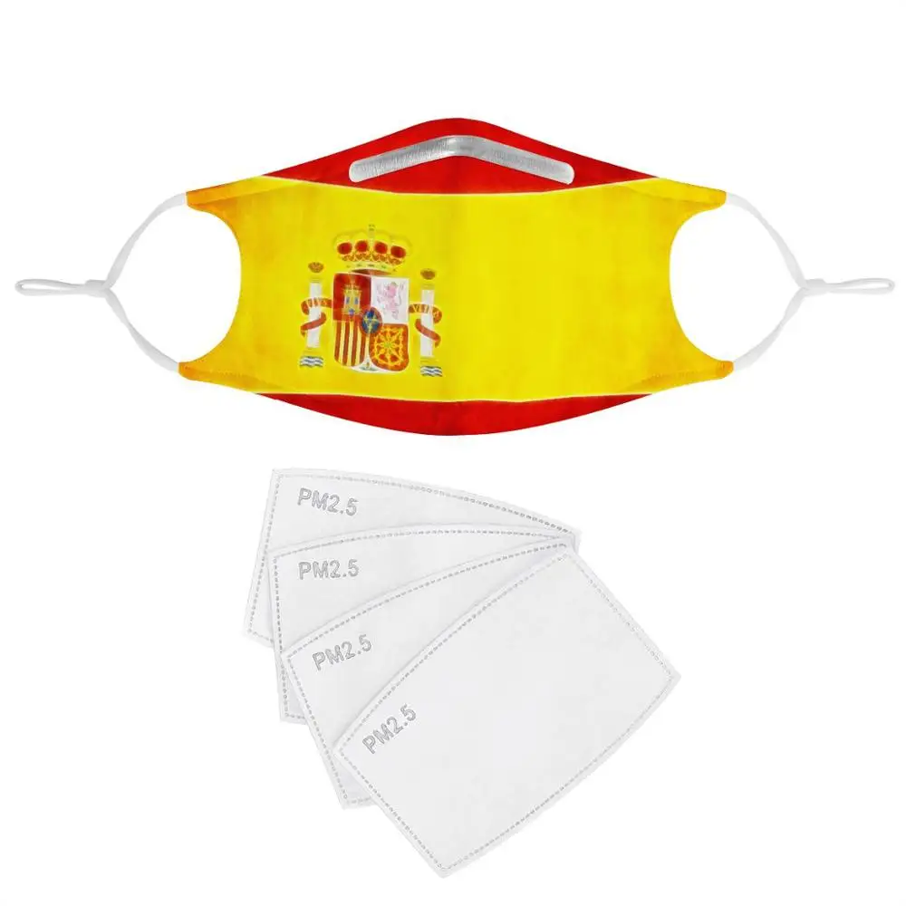 Spanish flag pattern Custom Reusable Mouth Face Cover Comfortable Anti-Dust Anti-saliva Anti Infection Splash-proof Windproof
Spanish flag pattern Custom Reusable Mouth Face Cover Comfortable Anti-Dust Anti-saliva Anti Infection Splash-proof Windproof