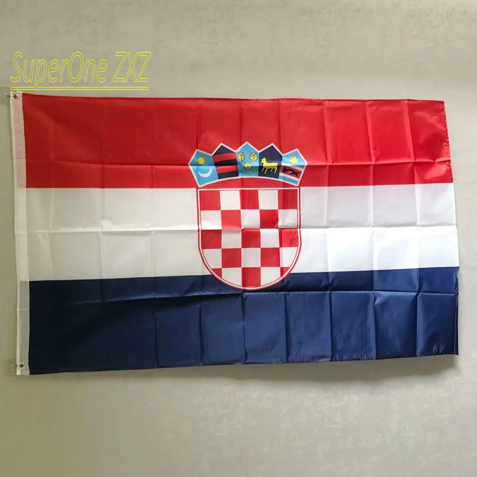 ZXZ Бесплатная доставка хорватский флаг 90x150 см 3x5 футов hr hrv Hrvatska Хорватский