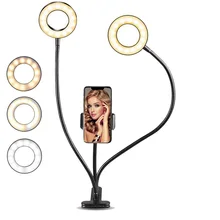 Selfie Ringlight Double LED Photography Light With Long Arm Lazy Mobile Phone Holder Studio Lighting For Tiktok Youtube Makeup
Selfie Ringlight Double LED Photography Light With Long Arm Lazy Mobile Phone Holder Studio Lighting For Tiktok Youtube Makeup
