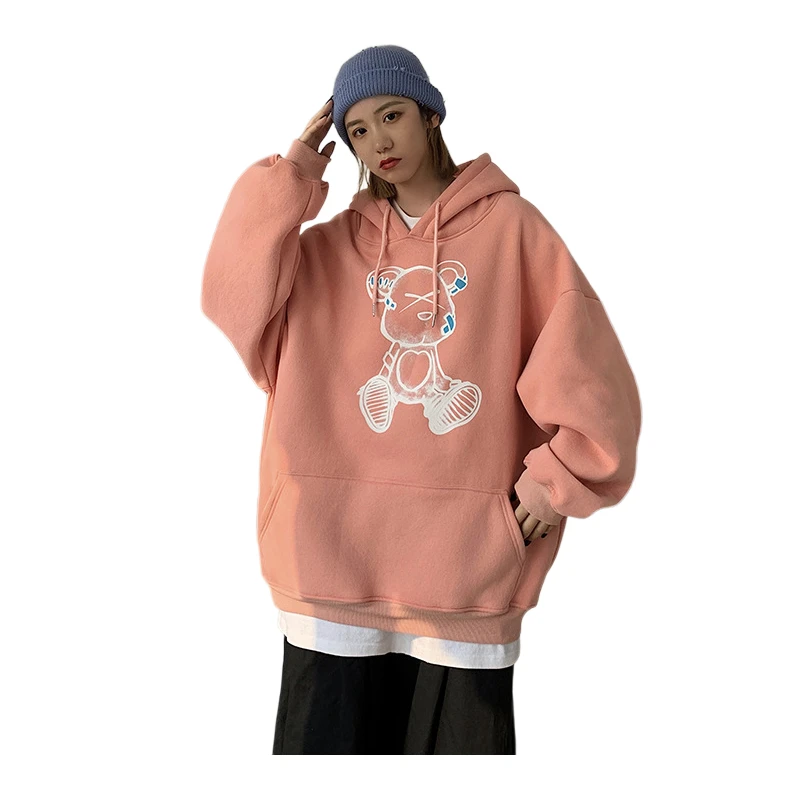 2021 New Style Fall and Winter Clothes Couples Anime Bear Cartoon Hooded Long-sleeved Sweater Is Still Large Size Tops Casual Co
2021 New Style Fall and Winter Clothes Couples Anime Bear Cartoon Hooded Long-sleeved Sweater Is Still Large Size Tops Casual Co