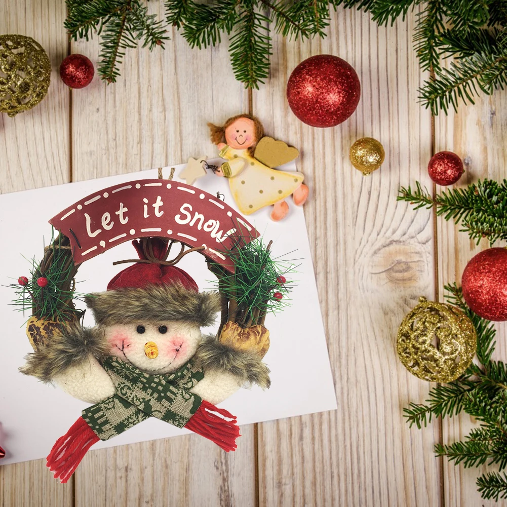 Christmas Doll Hanging Wreath Santa Claus/Snowman/Elk Round Rattan Circle Pendant Christmas Door DIY Christmas Tree Decoration
Christmas Doll Hanging Wreath Santa Claus/Snowman/Elk Round Rattan Circle Pendant Christmas Door DIY Christmas Tree Decoration
