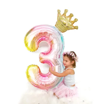 2pcs 32 inch Rainbow number Foil Balloons air Balloon birthday party decorations kids 0-9 Digit Crown ball
2pcs 32 inch Rainbow number Foil Balloons air Balloon birthday party decorations kids 0-9 Digit Crown ball