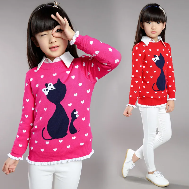 Girl'S Knitted Shirt 2019 Autumn And Winter Sweater New Style Girls Pullover Crew Neck Double Layer Baby Sweater
Girl'S Knitted Shirt 2019 Autumn And Winter Sweater New Style Girls Pullover Crew Neck Double Layer Baby Sweater