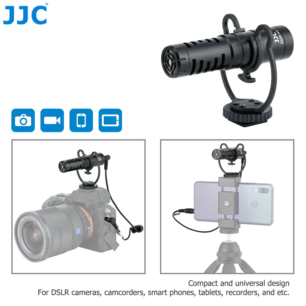 JJC Cardioid Microphone For DSLR Mirrorless Camera Video Camcorders Phones Tablets Recorders Microphone For Vloggers Interview
JJC Cardioid Microphone For DSLR Mirrorless Camera Video Camcorders Phones Tablets Recorders Microphone For Vloggers Interview