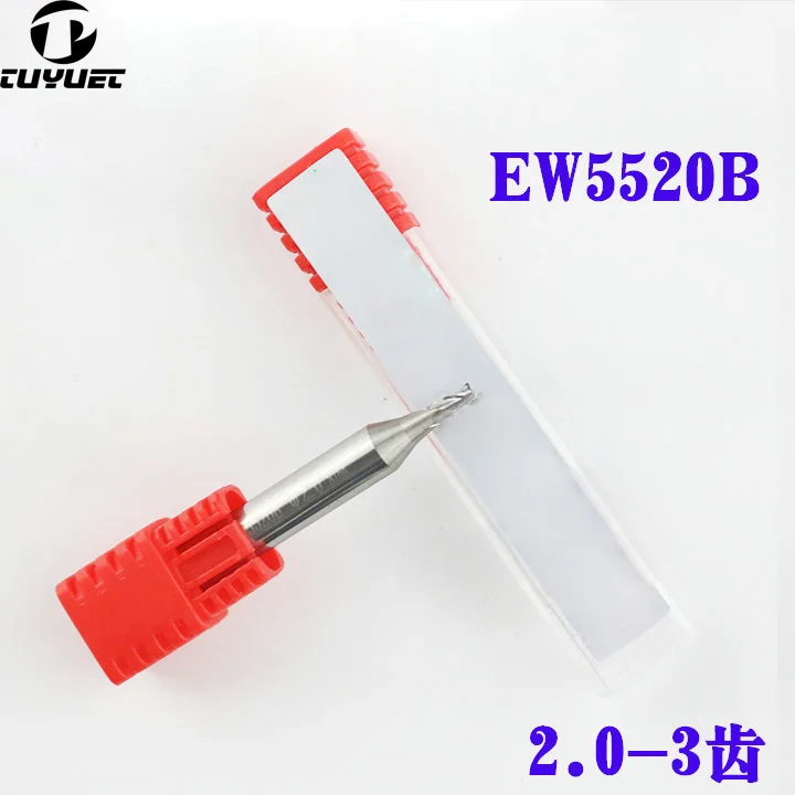 

EW5520B Carbide End Mill Milling Cutter 2.0mm φ2.0xD6x40x3F twist drill Wolf tooth milling cutter