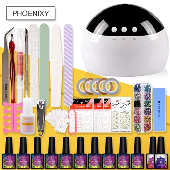 Manicure Set Gel Nail Polish Set With 48W/80W Lamp Gel Polish Mini Set Manicure With Nail Sticker Nail Art Decorations Nail Kit
Manicure Set Gel Nail Polish Set With 48W/80W Lamp Gel Polish Mini Set Manicure With Nail Sticker Nail Art Decorations Nail Kit