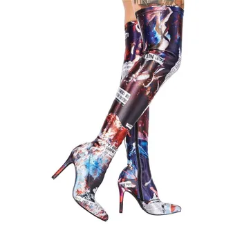 OLOMLB Womens Over Knee Thigh Boots Stretchy Leopard Snake Printed Mixed Colors Stilettos High Heel Shoes Plus Size 34-48 New 
OLOMLB Womens Over Knee Thigh Boots Stretchy Leopard Snake Printed Mixed Colors Stilettos High Heel Shoes Plus Size 34-48 New
