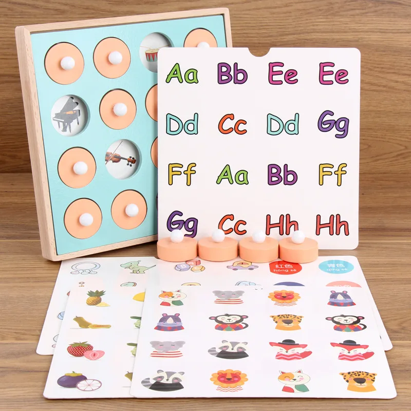 Kids Wooden Montessori 3D Puzzle Memory Match Chess Game Baby Early Educational Family Party Casual Interaction Toy For Children 
Kids Wooden Montessori 3D Puzzle Memory Match Chess Game Baby Early Educational Family Party Casual Interaction Toy For Children