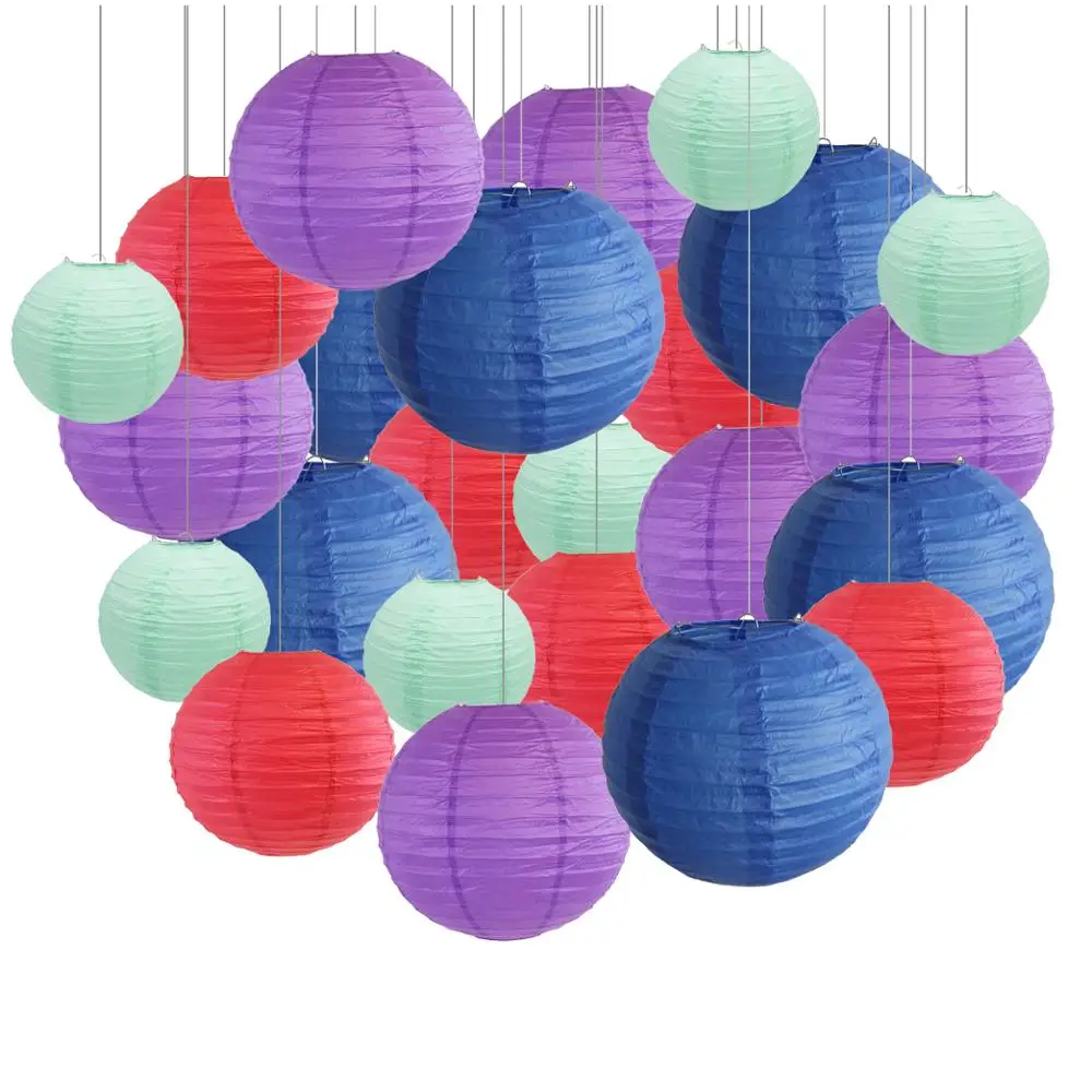 Набор бумажных фонарей для свадебной вечеринки декоративные подвесные лампочки