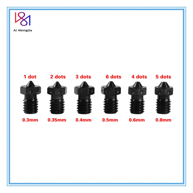 3pcs Hardened Steel V6 Nozzle For High Temperature Printing Pei Peek Fiber Filament For E3d Titan Aero 3d Printer Part
3pcs Hardened Steel V6 Nozzle For High Temperature Printing Pei Peek Fiber Filament For E3d Titan Aero 3d Printer Part