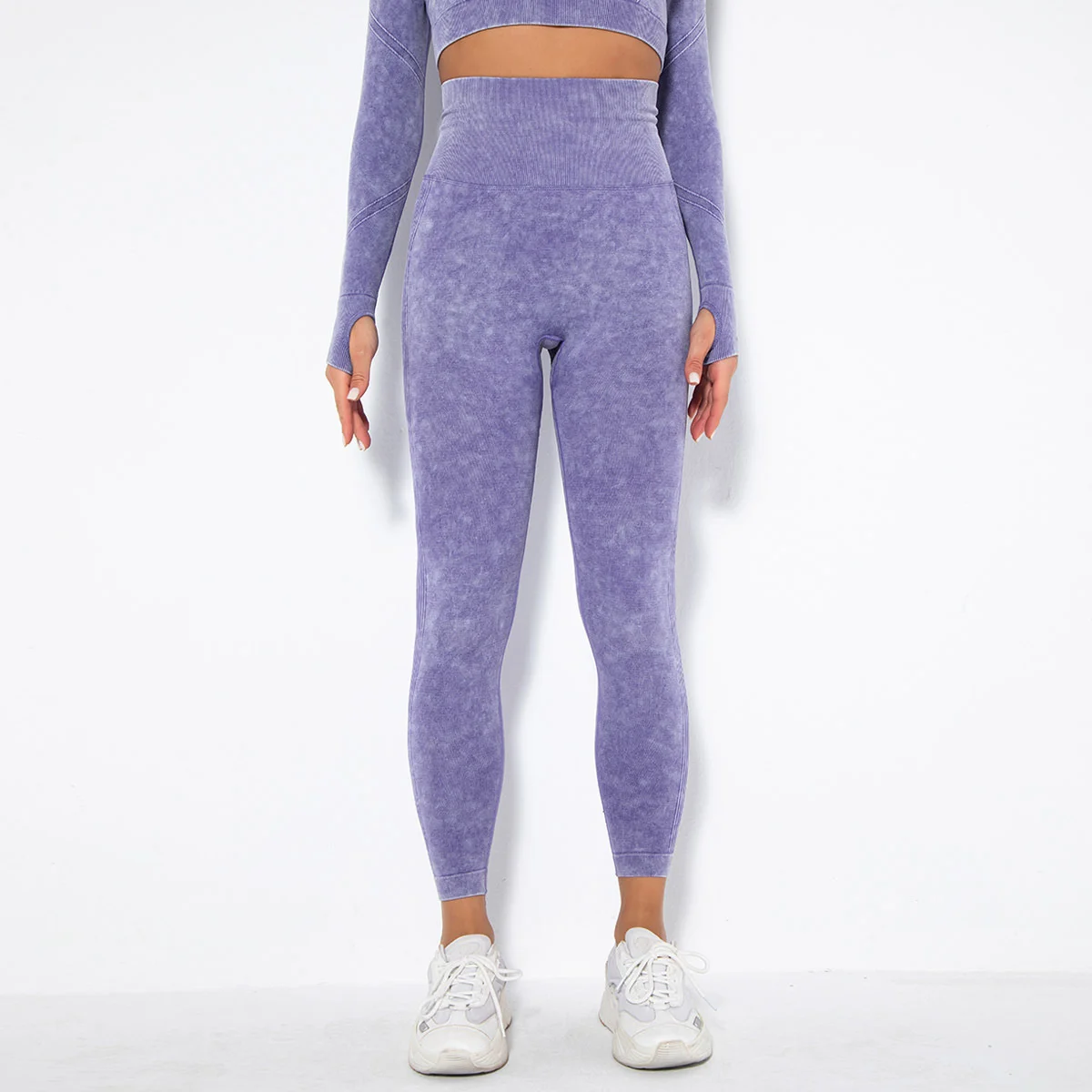Purple Fleece Lined Seamless Leggings