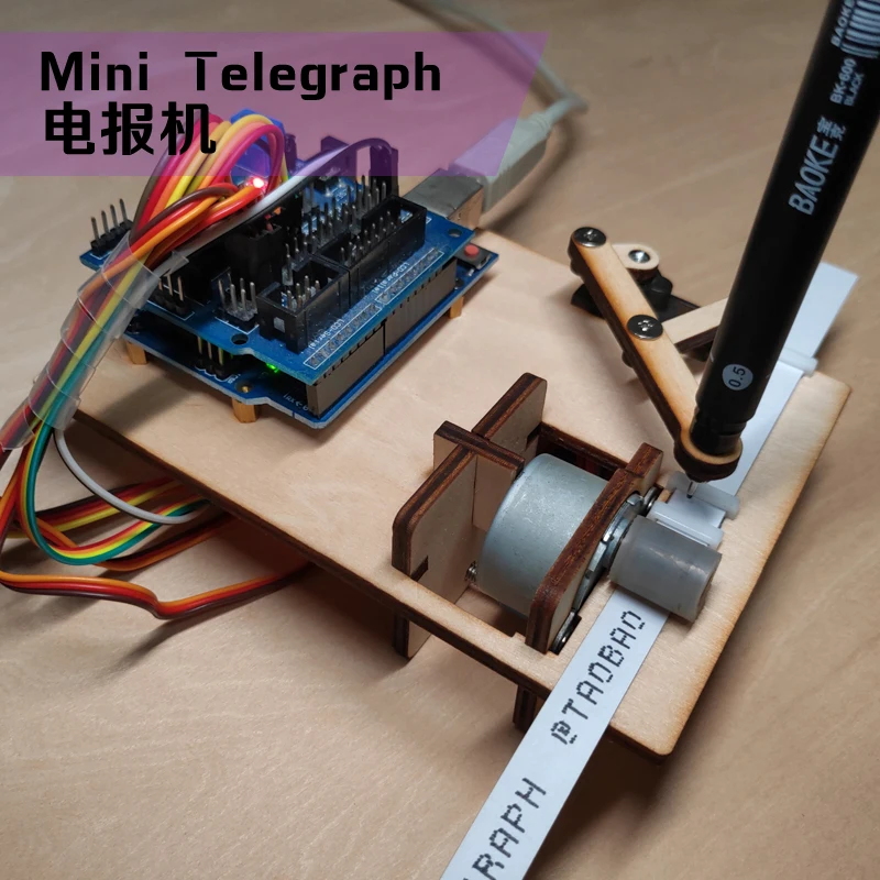 Mini Telegraph Arduino Writing Robot with Stepper Motor Open Source Maker DIY Robotic Arm Programming STEM Toy | Инструменты