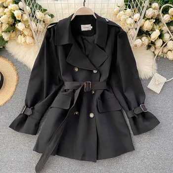 ZOSOL 2020 New Style Women's Windbreaker Retro British Double Breasted Lace-up Waist Hugging Slim Short Coat Women
ZOSOL 2020 New Style Women's Windbreaker Retro British Double Breasted Lace-up Waist Hugging Slim Short Coat Women