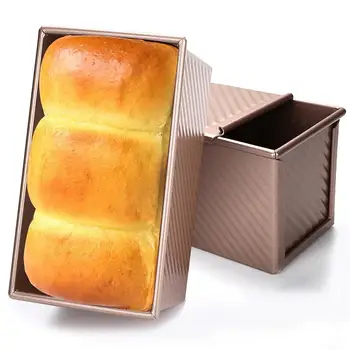 Metal Cake Mold Rectangular Non-stick Bread Pan Toast Bread Mold Cake Tray Mould Non-stick Baking Tools Loaf Pan with Lid
Metal Cake Mold Rectangular Non-stick Bread Pan Toast Bread Mold Cake Tray Mould Non-stick Baking Tools Loaf Pan with Lid