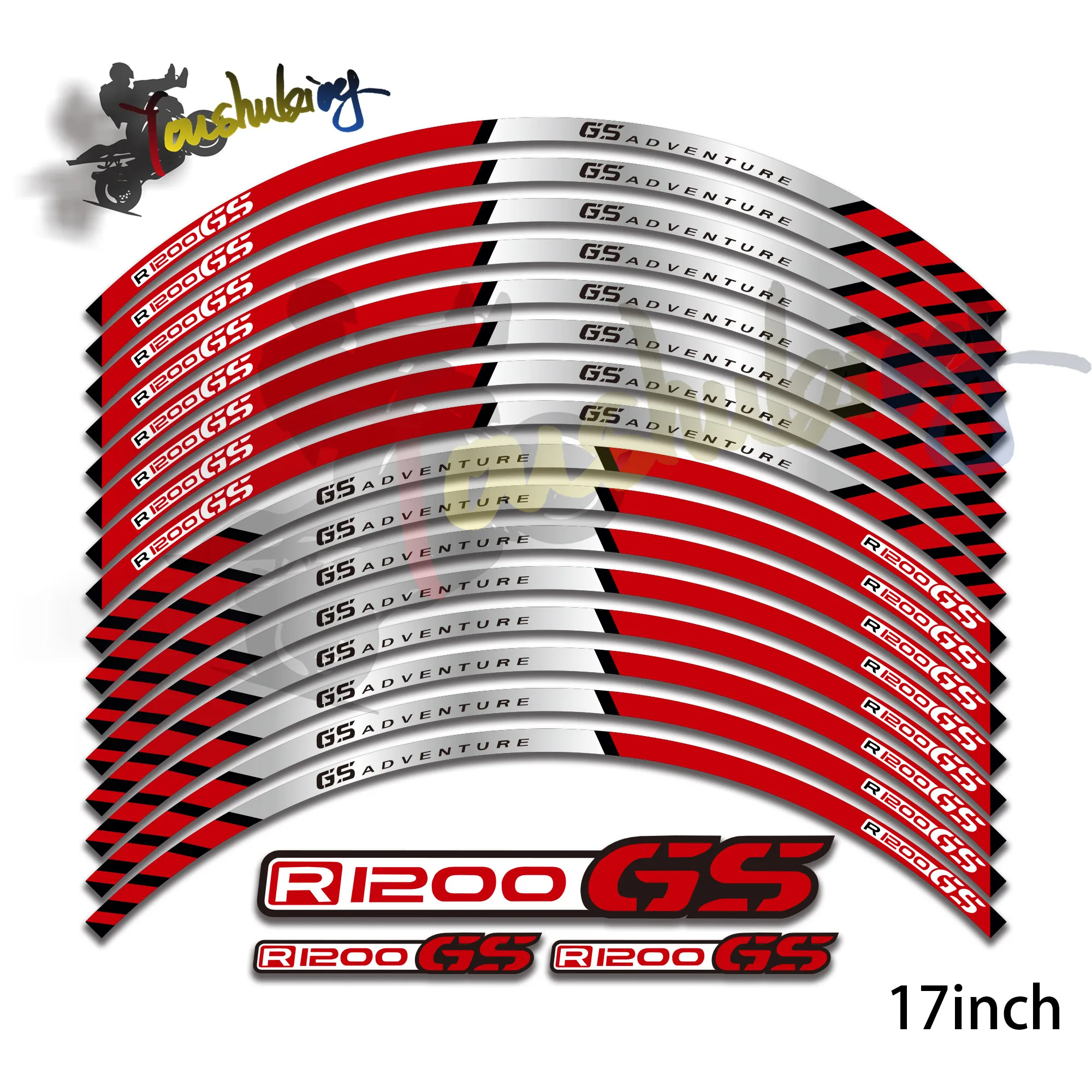 Motorcycle wheel frame stickers reflective stickers for any 17 inch motorcycle wheel frame fit R1200GS Adventure
Motorcycle wheel frame stickers reflective stickers for any 17 inch motorcycle wheel frame fit R1200GS Adventure