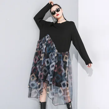 Johnature New Patchwork Mash Loose Women Dress 2020 Spring Casual Fashion Solid Color Print Irregular 2 Colors Dresses
Johnature New Patchwork Mash Loose Women Dress 2020 Spring Casual Fashion Solid Color Print Irregular 2 Colors Dresses