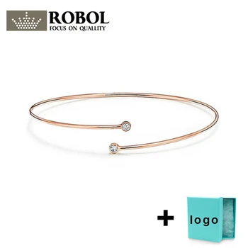 SL 08 TFB Rllen Original Classic elegant diamond-set rose gold bracelet in sterling silver with original logo DIY free shipping
SL 08 TFB Rllen Original Classic elegant diamond-set rose gold bracelet in sterling silver with original logo DIY free shipping