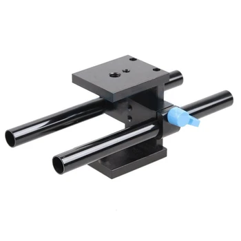 

ABHU-15mm Rail Rod Support System Baseplate Mount For Canon DSLR Follow Focus Rig 5D2 5D 5D3 7D