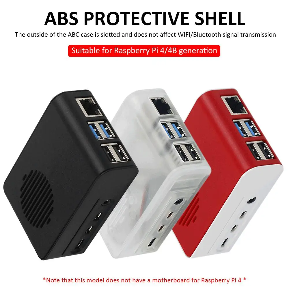High Quality ABS Protective Shell With Glare Fan Simple Color Protective Buckle Case For Raspberry Pi 4 8.5x5.5x2.5CM
High Quality ABS Protective Shell With Glare Fan Simple Color Protective Buckle Case For Raspberry Pi 4 8.5x5.5x2.5CM