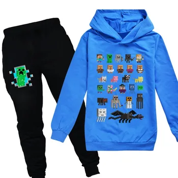 2020 Autumn Minecrafters Game Children Sweatshirts Boys Long Sleeve Pants 2pcs Sets Baby Clothes Kids Cartoon Hooded Girls Tops
2020 Autumn Minecrafters Game Children Sweatshirts Boys Long Sleeve Pants 2pcs Sets Baby Clothes Kids Cartoon Hooded Girls Tops