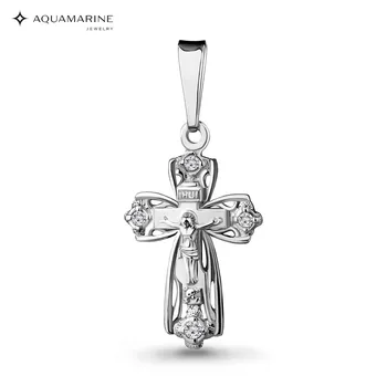 AQUAMARINE orthodox cross with cubic, silver 925
AQUAMARINE orthodox cross with cubic, silver 925