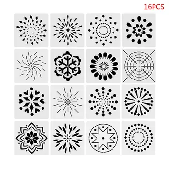 16pcs/set Mandala Drawing Template Stencil Wall Painting Embossing Scrapbooking DIY Diary Decorative
16pcs/set Mandala Drawing Template Stencil Wall Painting Embossing Scrapbooking DIY Diary Decorative